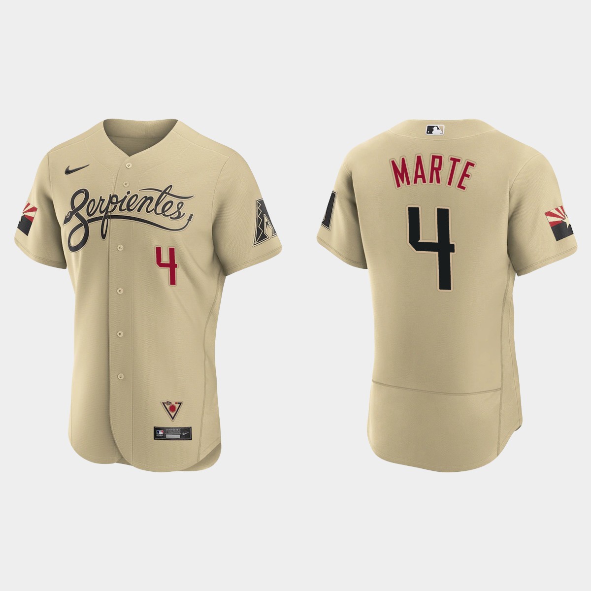 Ketel Marte Arizona Diamondbacks 2021 City Connect Jersey - Gold