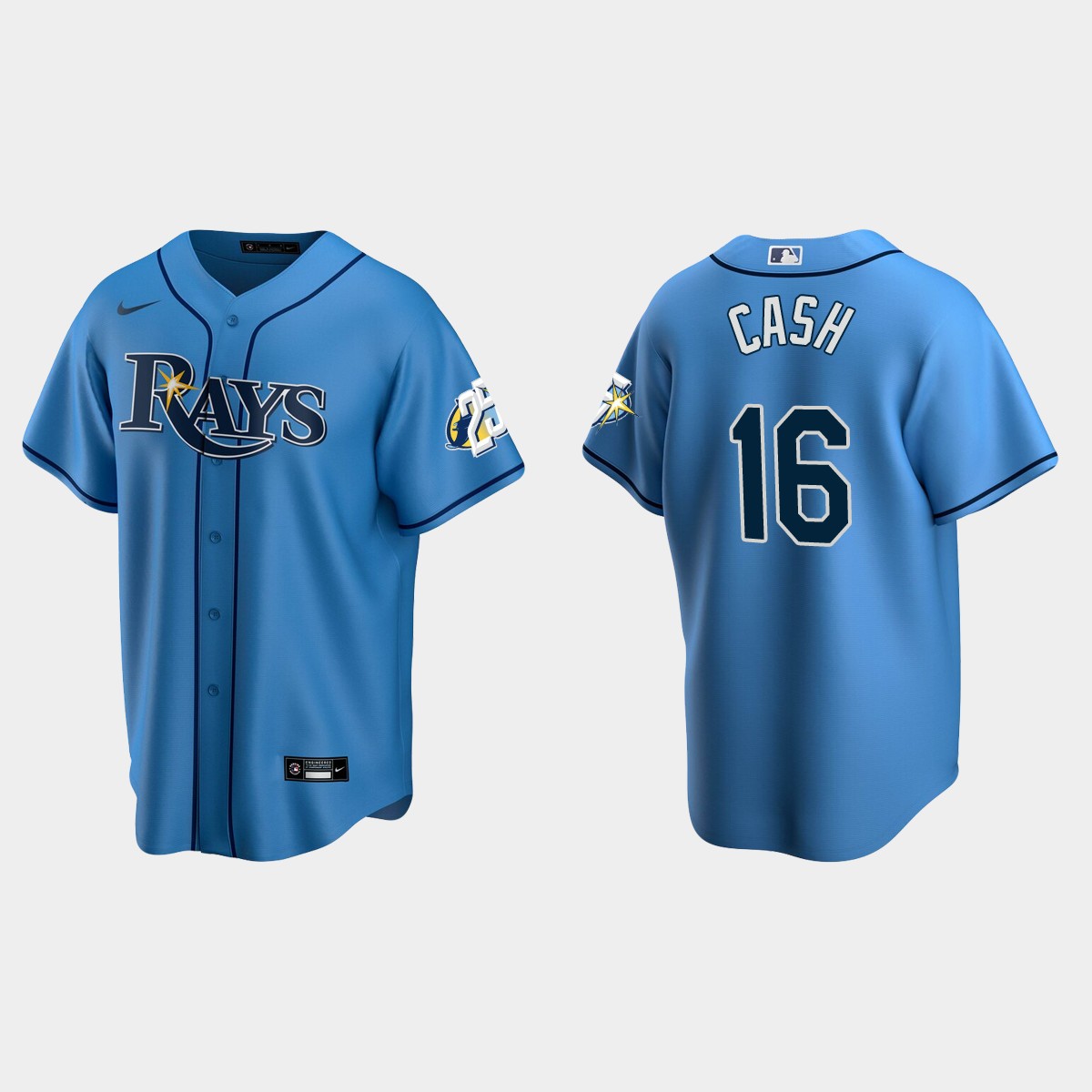 Kevin Cash Tampa Bay Rays 25th Anniversary Jersey - Light Blue