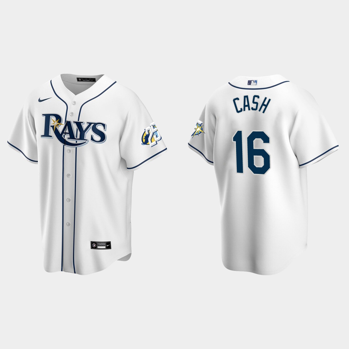 Kevin Cash Tampa Bay Rays 25th Anniversary Jersey - White