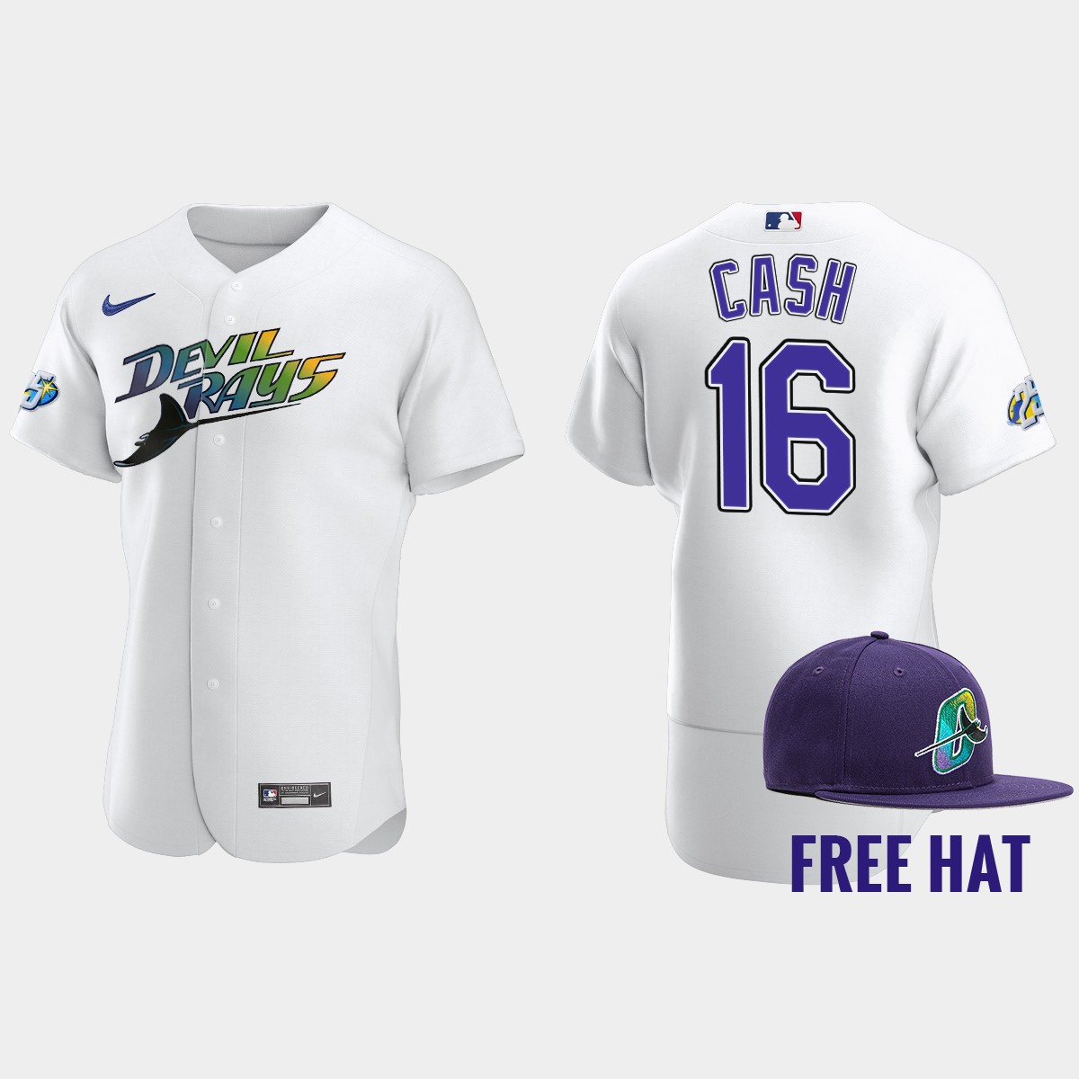 Kevin Cash Tampa Bay Rays 25th Anniversary Jersey - White