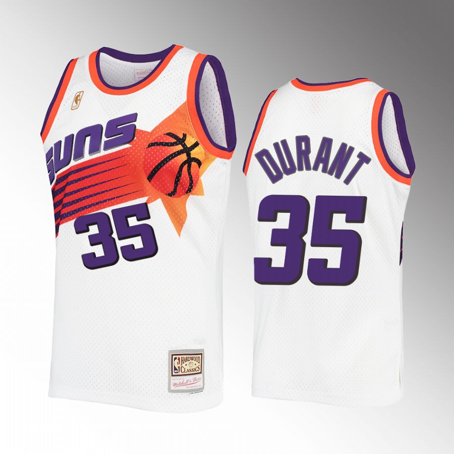 Kevin Durant #35 Phoenix Suns Hardwood Classics White Throwback Jersey