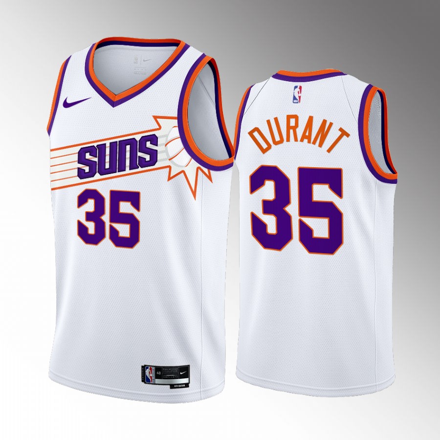 Kevin Durant 2023-24 Phoenix Suns White #35 Association Edition Jersey Swingman