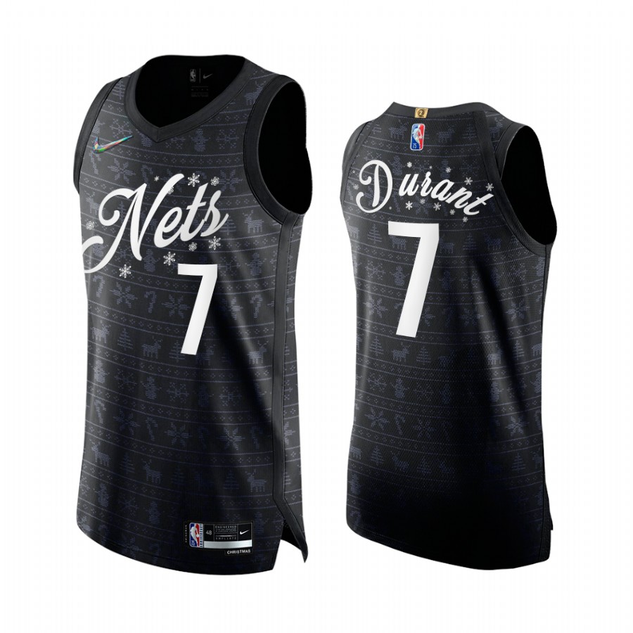Kevin Durant Nets 2021 Xmas Jersey NBA 75th Diamond Black