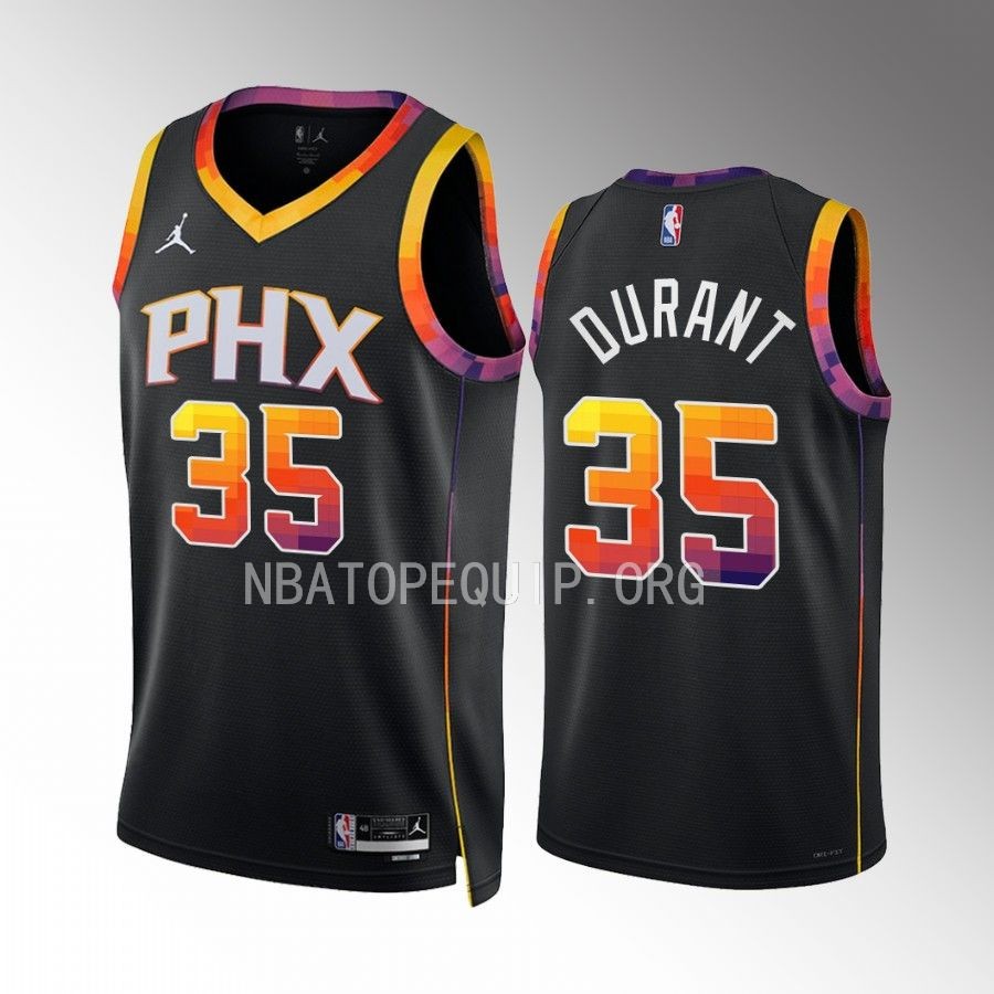Kevin Durant Phoenix Suns #35 Black Jersey 2022-23 Statement Edition Swingman
