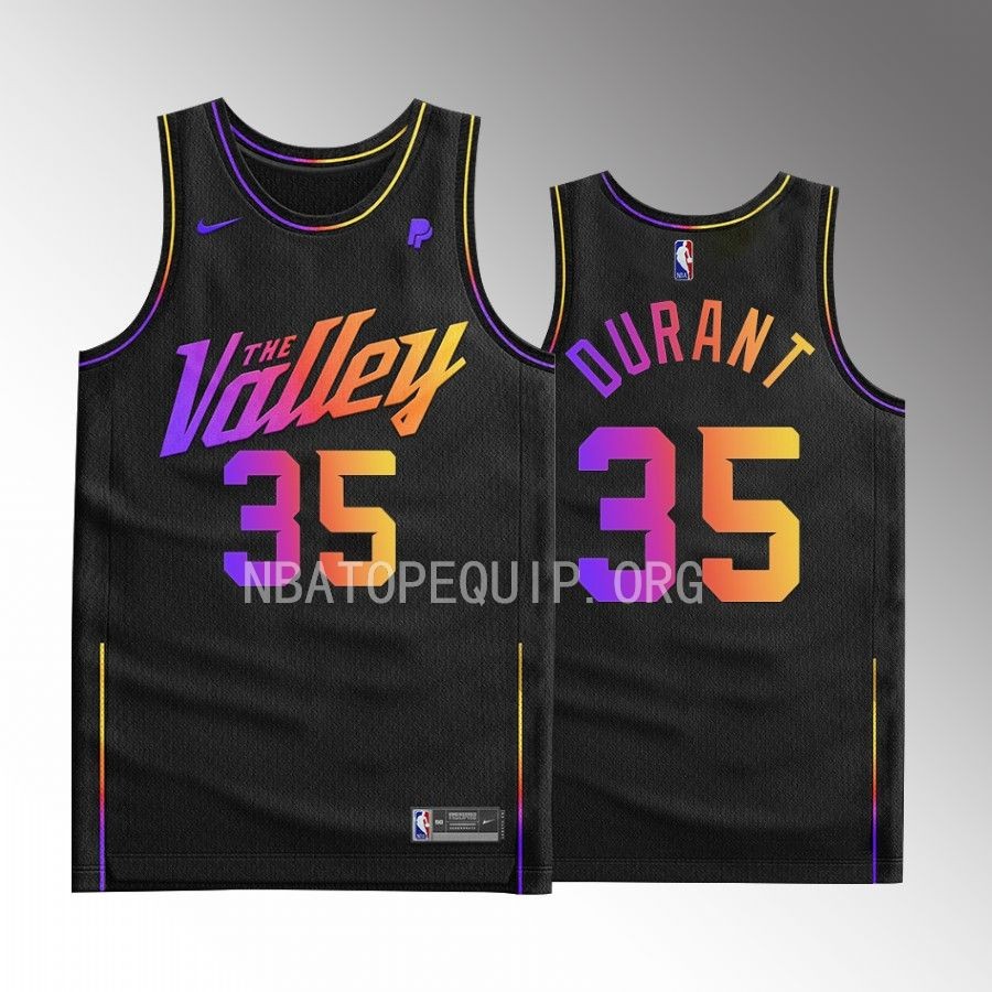 Kevin Durant Phoenix Suns Black #35 Jersey Valley City Fashion Tank