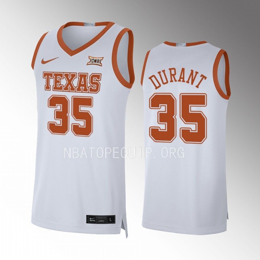 Kevin Durant Texas Longhorns White Jersey Limited  Alumni