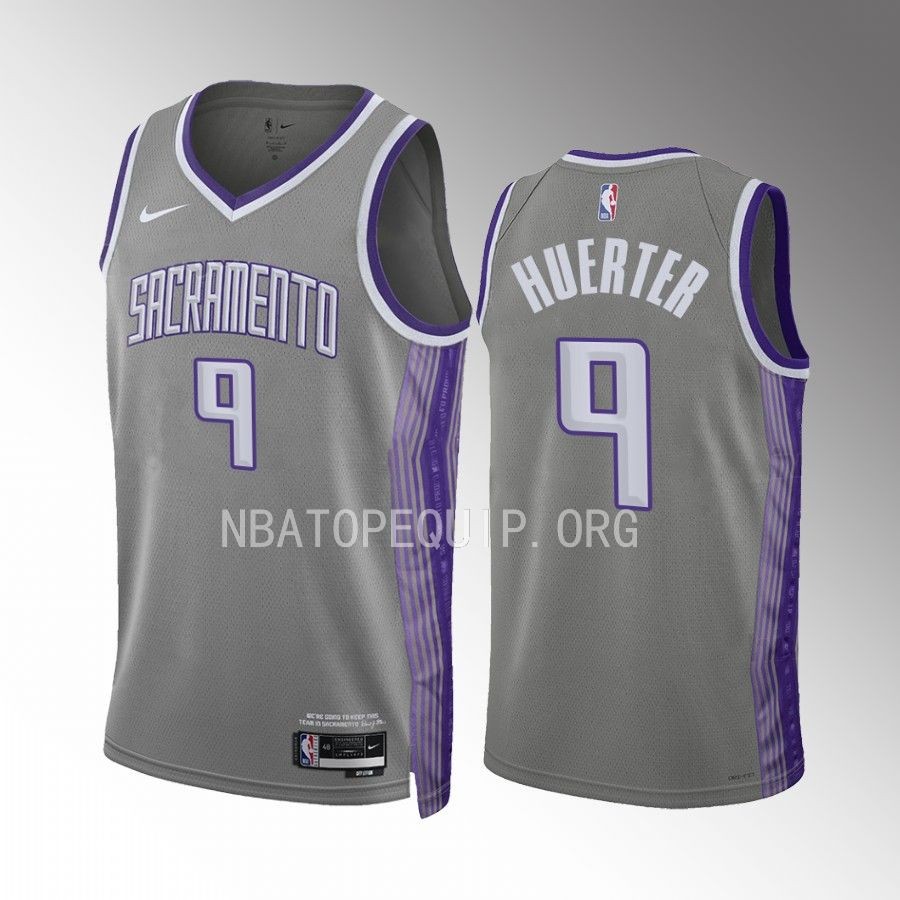 Kevin Huerter 2022-23 Sacramento Kings Grey #9 City Edition Jersey Swingman