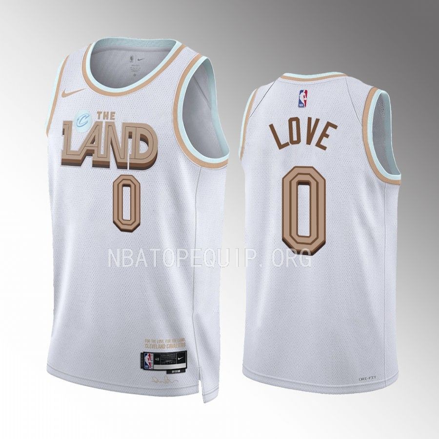 Kevin Love 2022-23 Cleveland Cavaliers White #0 City Edition Jersey Swingman