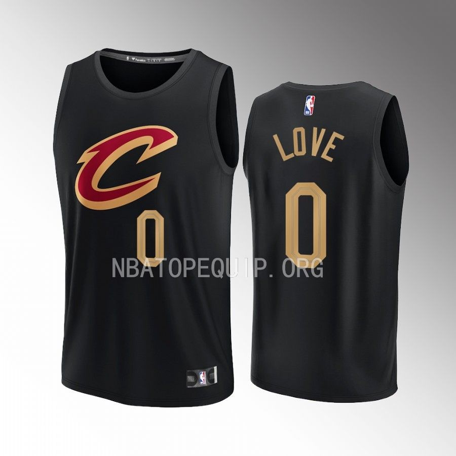 Kevin Love Cavaliers #0 Black Jersey Fast Break Fast Break  2022-23 Statement