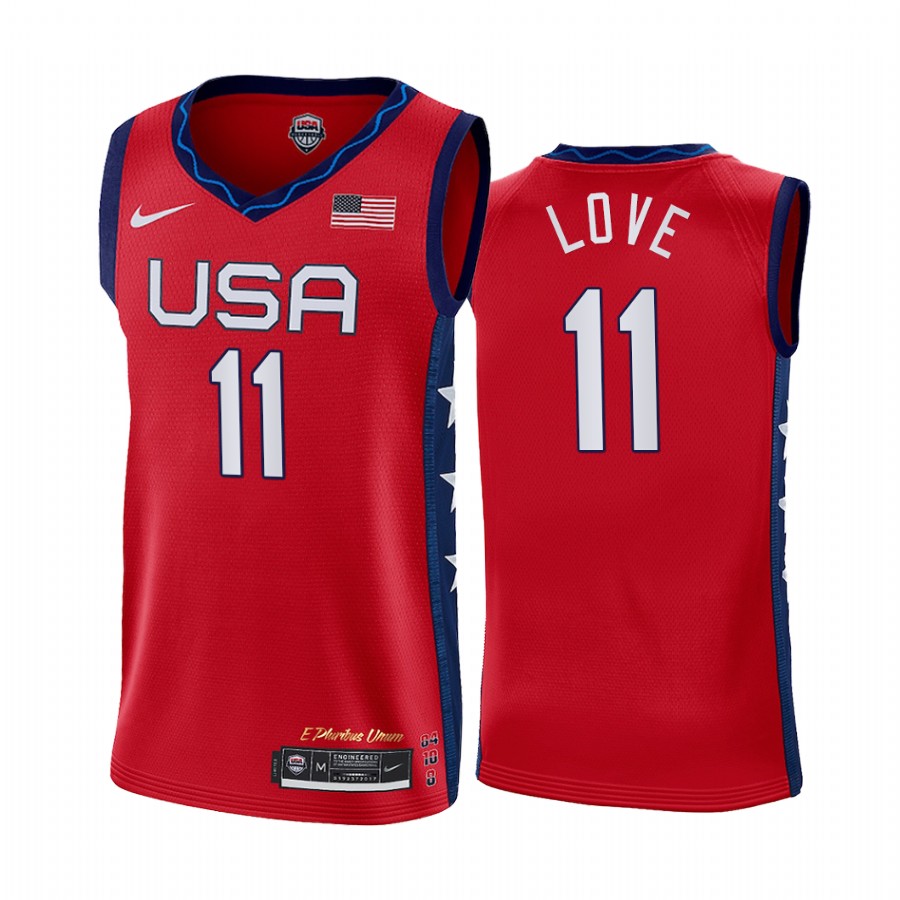 Kevin Love USA  #11 Red 2020 Summer Olympics Limited Jersey