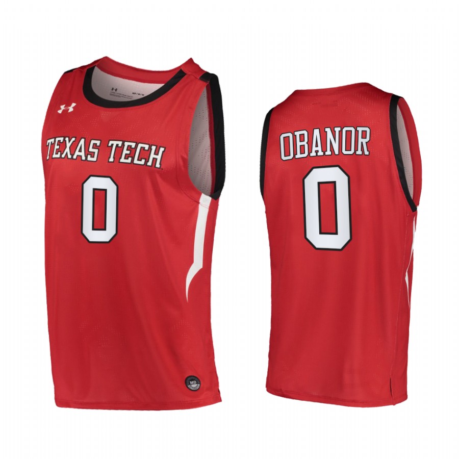 Kevin Obanor Texas Tech Red Raiders Red Jersey Alternate 2021 Top Transfers