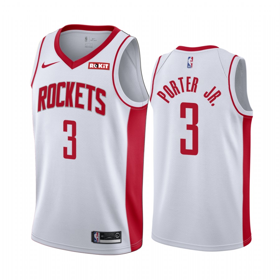 Kevin Porter Jr. Houston Rockets White Association Edition Jersey 2021 trade