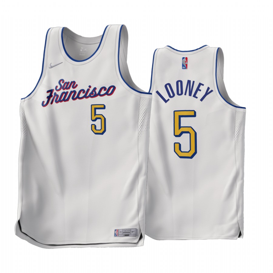 Kevon Looney 2022-23 Golden State Warriors White #5 Earned Edition Jersey