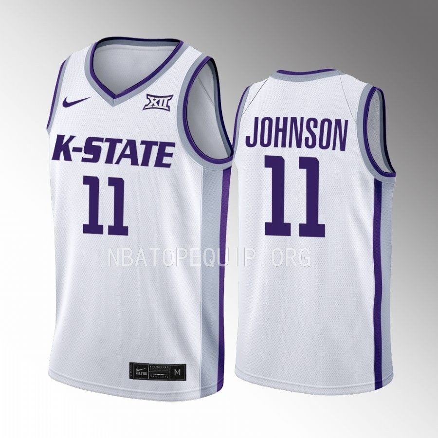 Keyontae Johnson Kansas State Wildcats White Jersey 2022-23 College