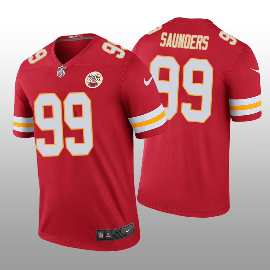 Khalen Saunders Kansas City Chiefs Red NFL Draft Color Rush Legend Jersey