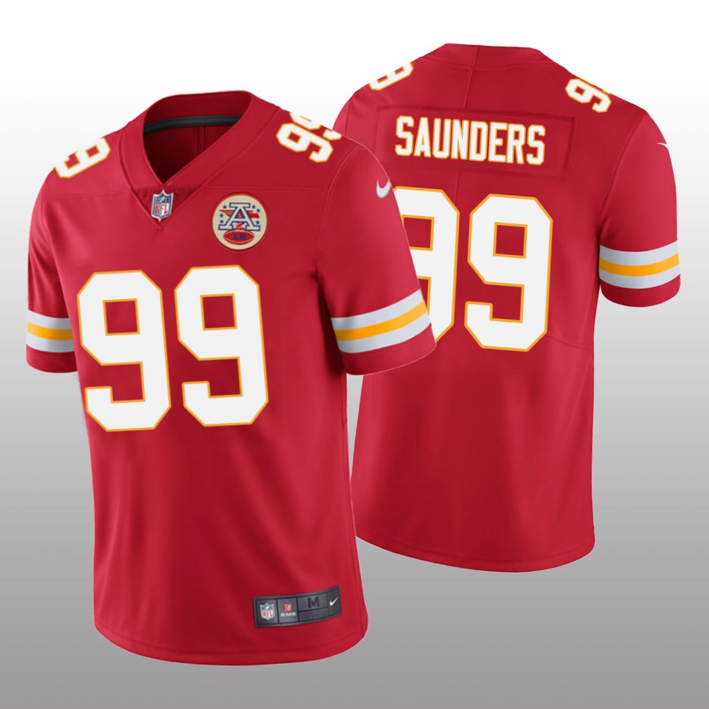 Khalen Saunders Kansas City Chiefs Red NFL Draft Vapor Limited Jersey