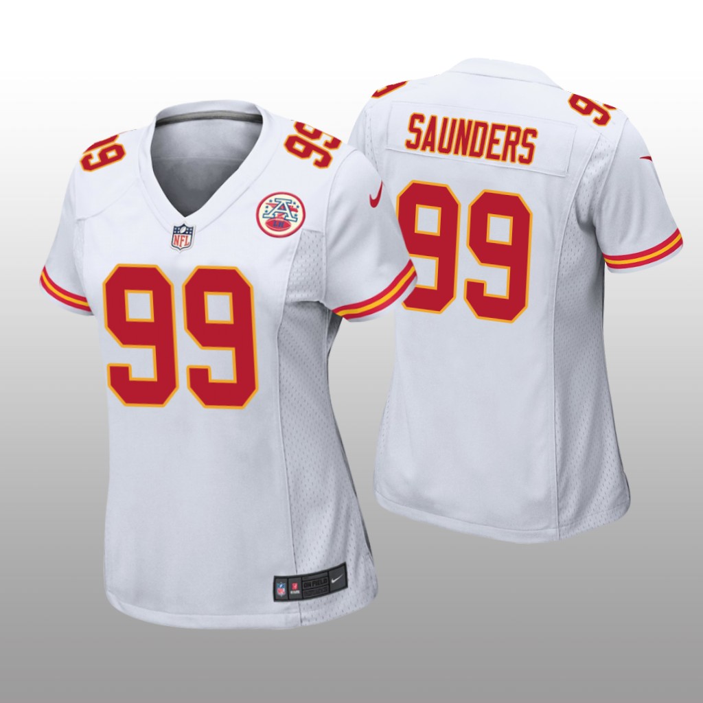 Khalen Saunders Kansas City Chiefs White NFL Draft Game Jersey