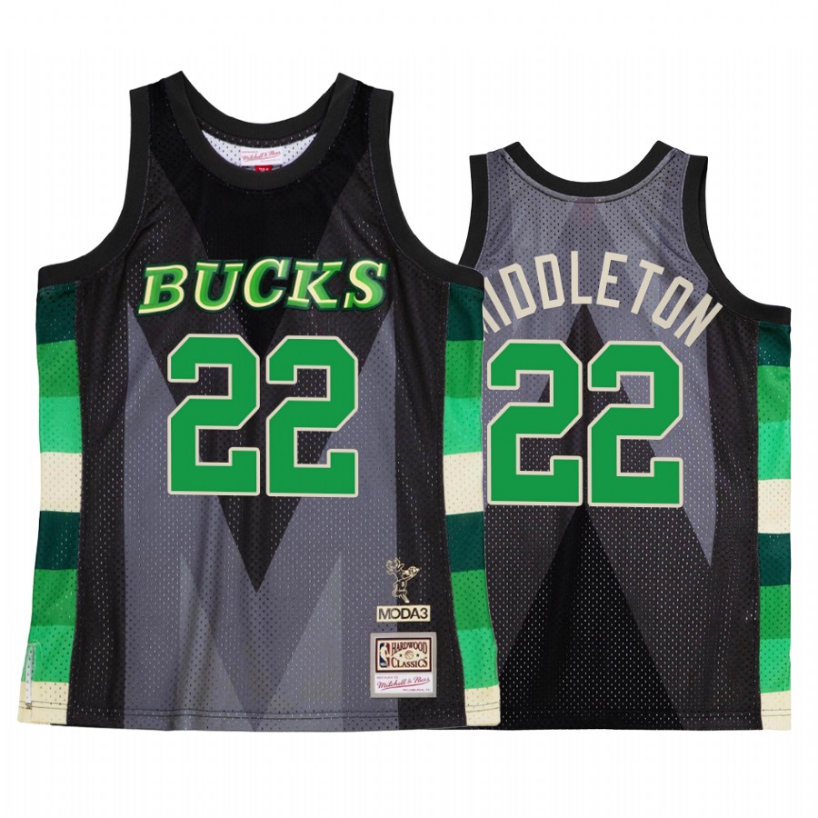 Khris Middleton #22 Milwaukee Bucks My Town Moda 3 Jersey Black