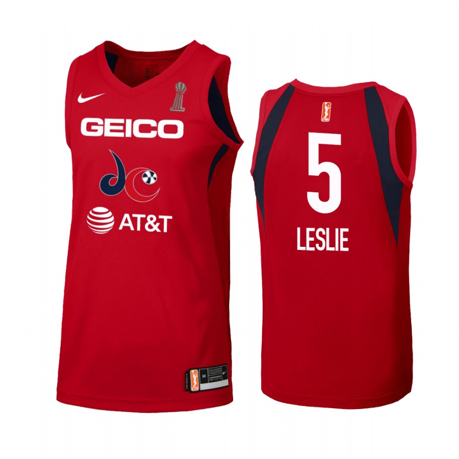 Kiara Leslie Washington Mystics 2019 WNBA Champions Women's Red Jersey