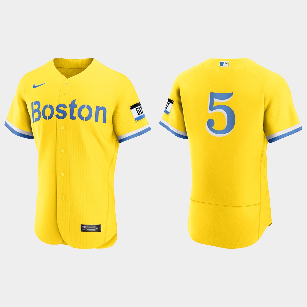 Kike Hernandez Boston Red Sox City Connect Jersey - Gold Light Blue