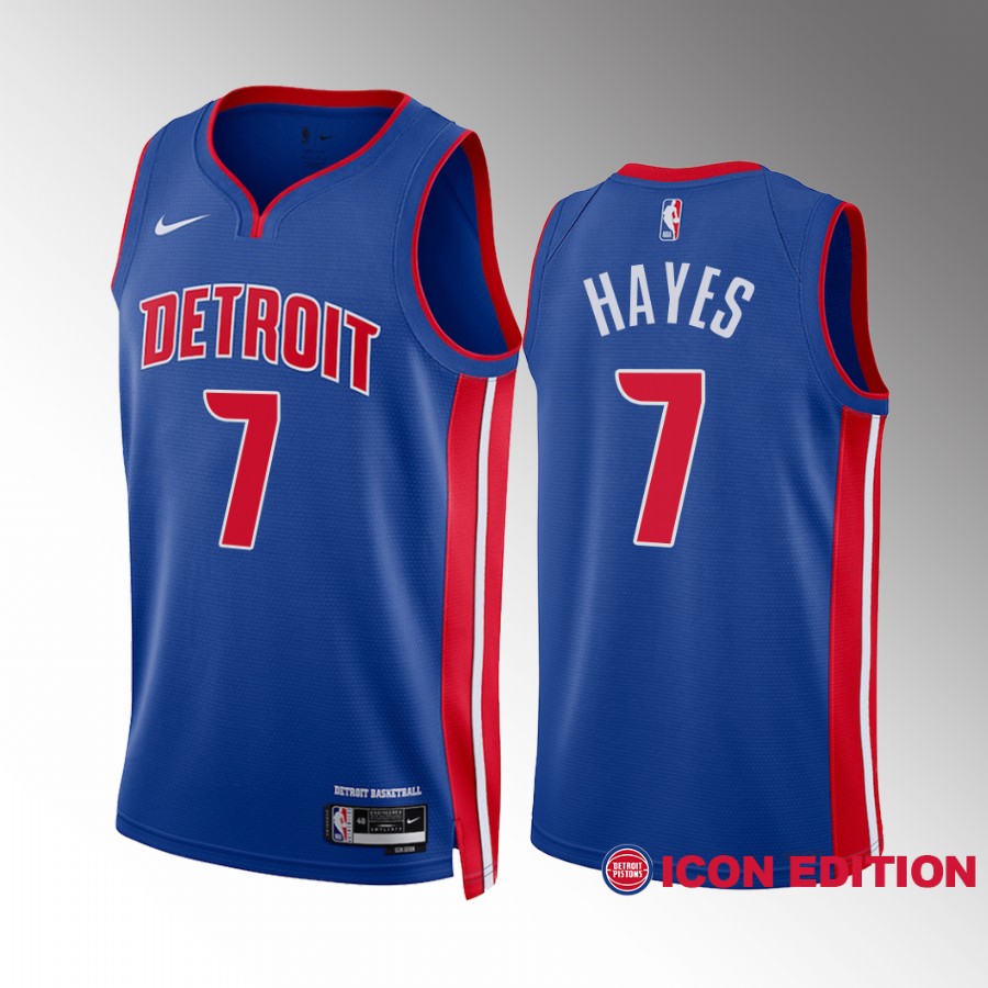Killian Hayes 2022-23 Detroit Pistons Blue #7 Icon Edition Jersey Swingman