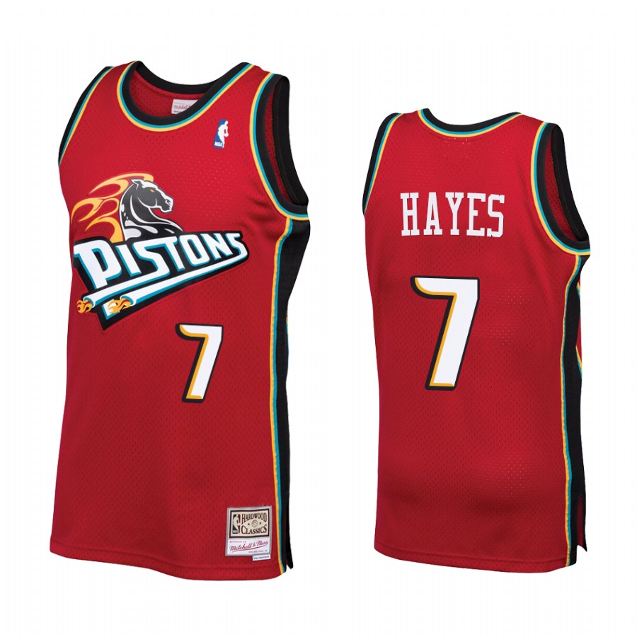 Killian Hayes 7 Detroit Pistons Throwback 90s Red Jersey HWC Swingman