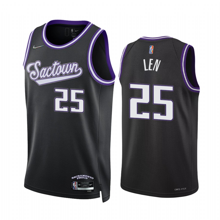 Kings Alex Len City Edition Black 2021-22 Jersey 75th Season Diamond