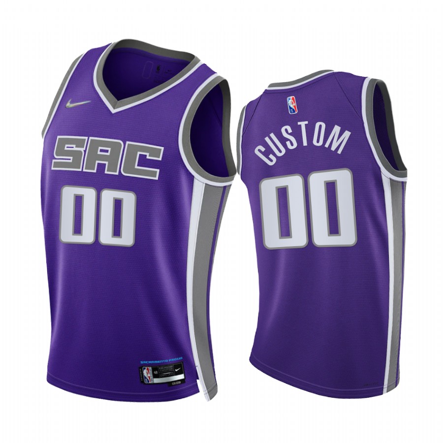 Kings Custom 75th Diamond Anniversary Purple 2021-22 Jersey Icon Edition