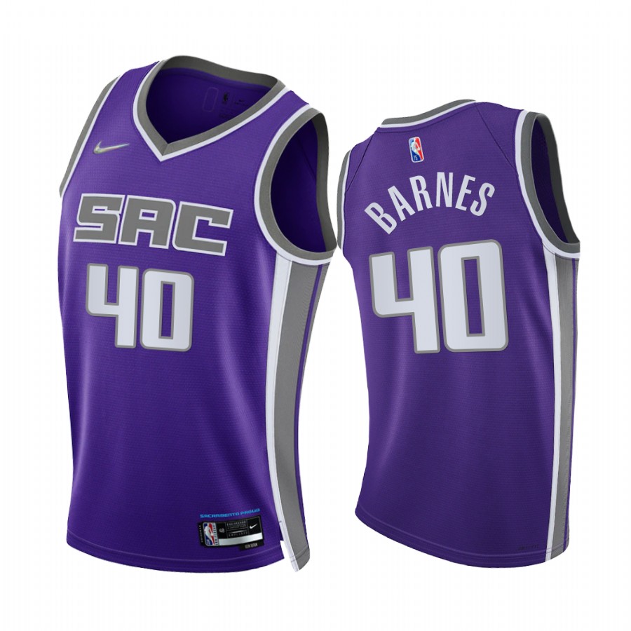 Kings Harrison Barnes 75th Diamond Anniversary Purple 2021-22 Jersey Icon Edition