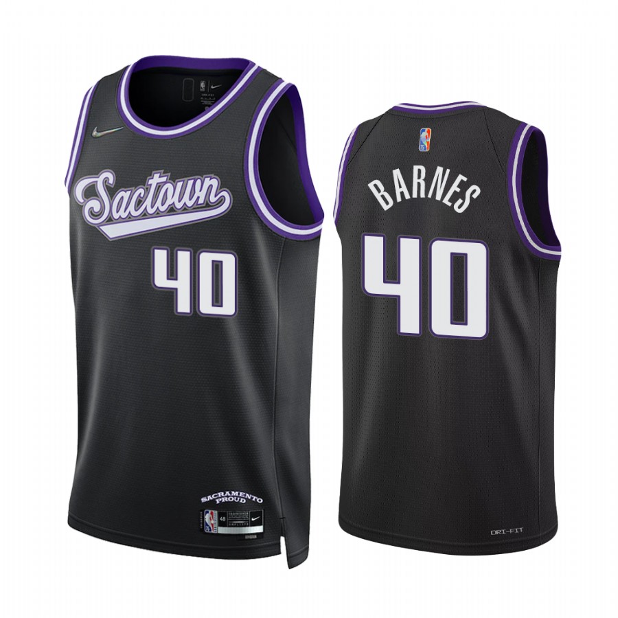 Kings Harrison Barnes City Edition Black 2021-22 Jersey 75th Season Diamond