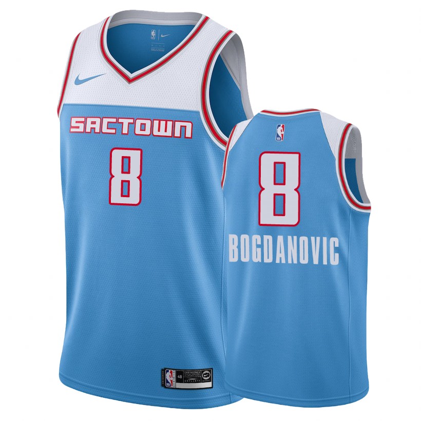 Kings Male Bogdan Bogdanovic #8 2018-19 City Edition Blue Jersey
