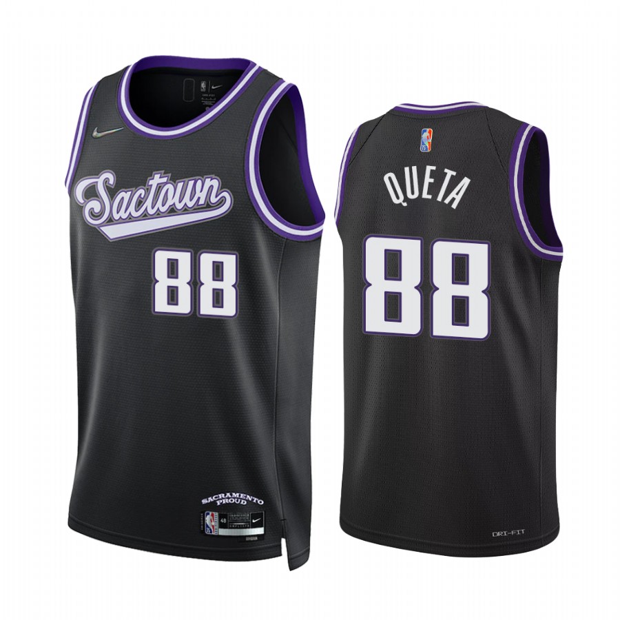 Kings Neemias Queta City Edition Black 2021-22 Jersey 75th Season Diamond