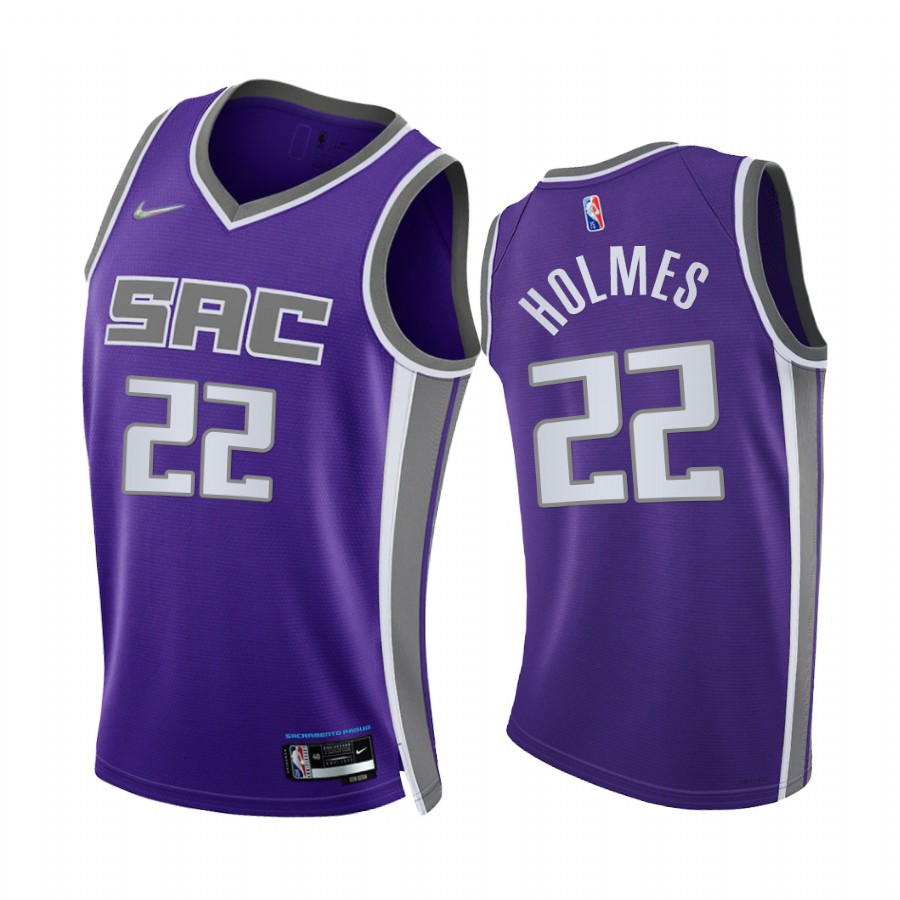 Kings Richaun Holmes 75th Diamond Anniversary Purple 2021-22 Jersey Icon Edition