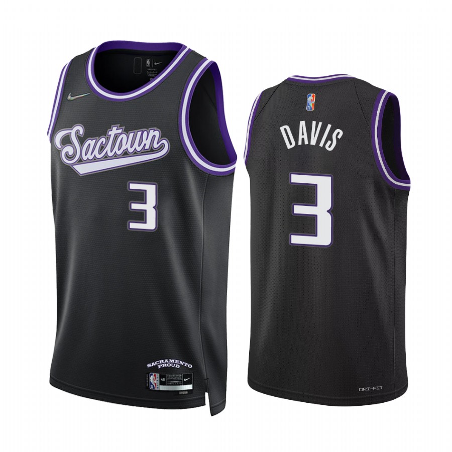 Kings Terence Davis City Edition Black 2021-22 Jersey 75th Season Diamond