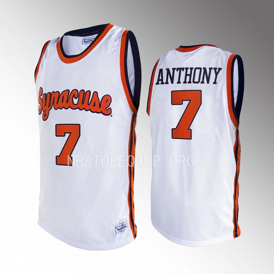 Kiyan Anthony Syracuse Orange White Jersey Retro  Class of 2025