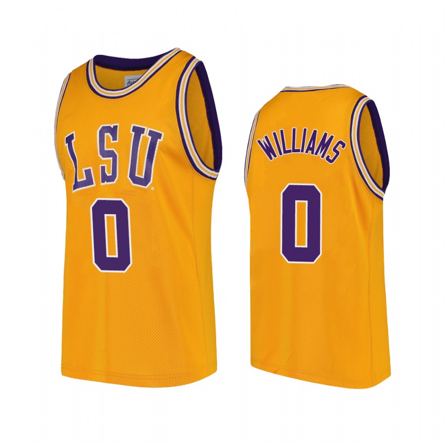KJ Williams LSU Tigers White Jersey 2022-23 College  Throwback