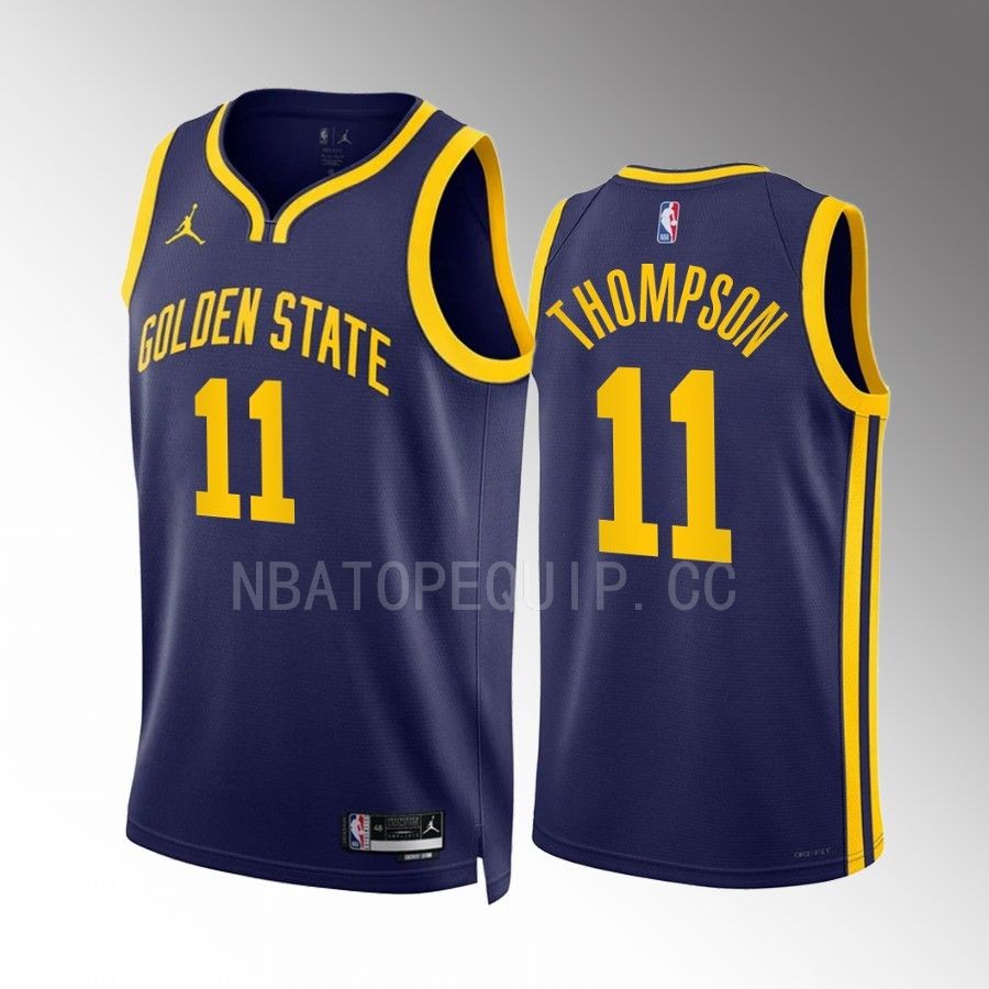 Klay Thompson 2022 Golden State Warriors Navy #11 Statement Edition Jersey Swingman