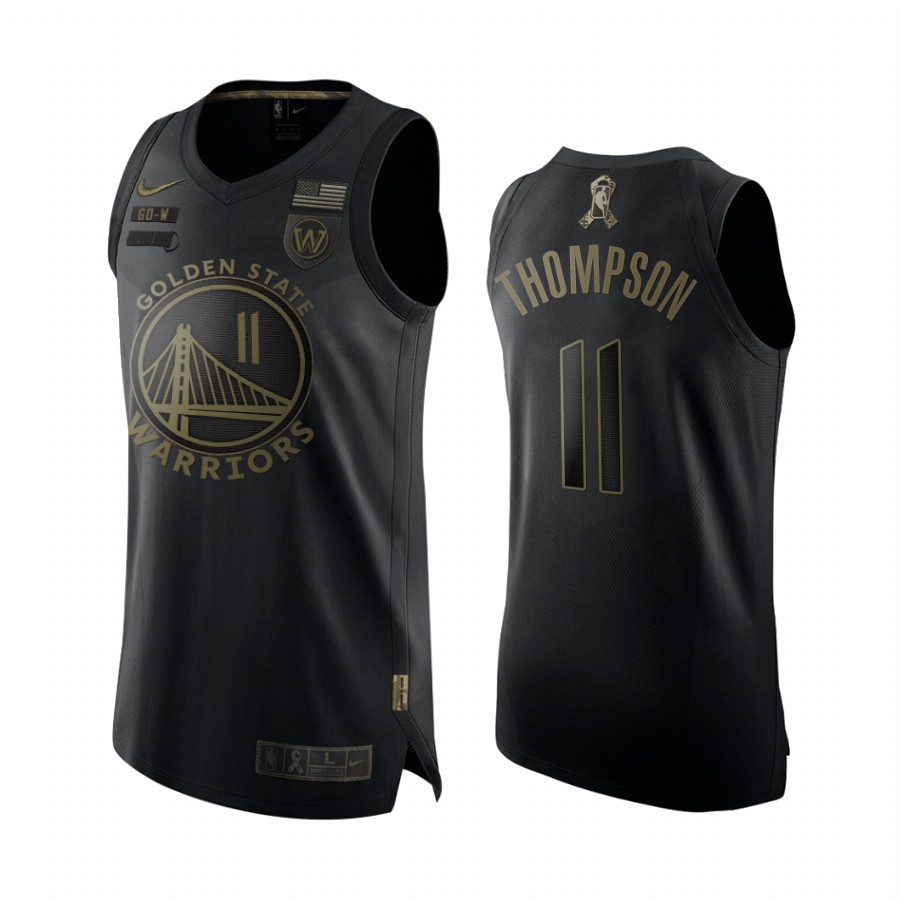 Klay Thompson Golden State Warriors 2020 Salute To Service Black Jersey