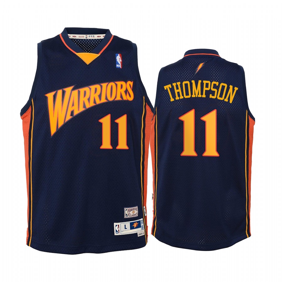 Klay Thompson Golden State Warriors Hardwood Classics youth Jersey - Navy