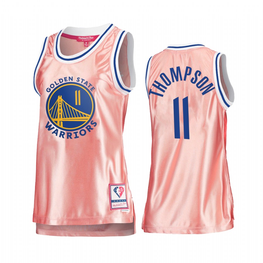 Klay Thompson Golden State Warriors Rose Gold Jersey #11 Pink 75th Anniversary Women's Tank