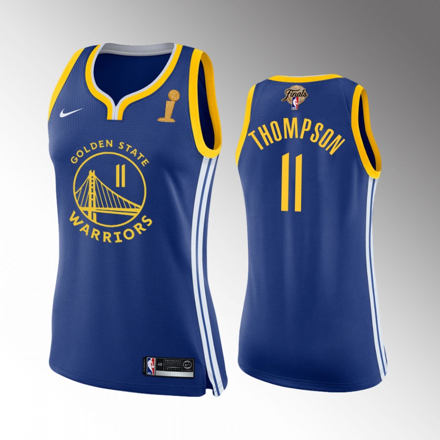 Klay Thompson Golden State Warriors Royal 2022 NBA Finals Champions Women Jersey Icon