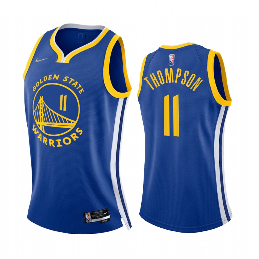 Klay Thompson Golden State Warriors Royal Icon Edition 2022 Women Jersey 75th Diamond Badge