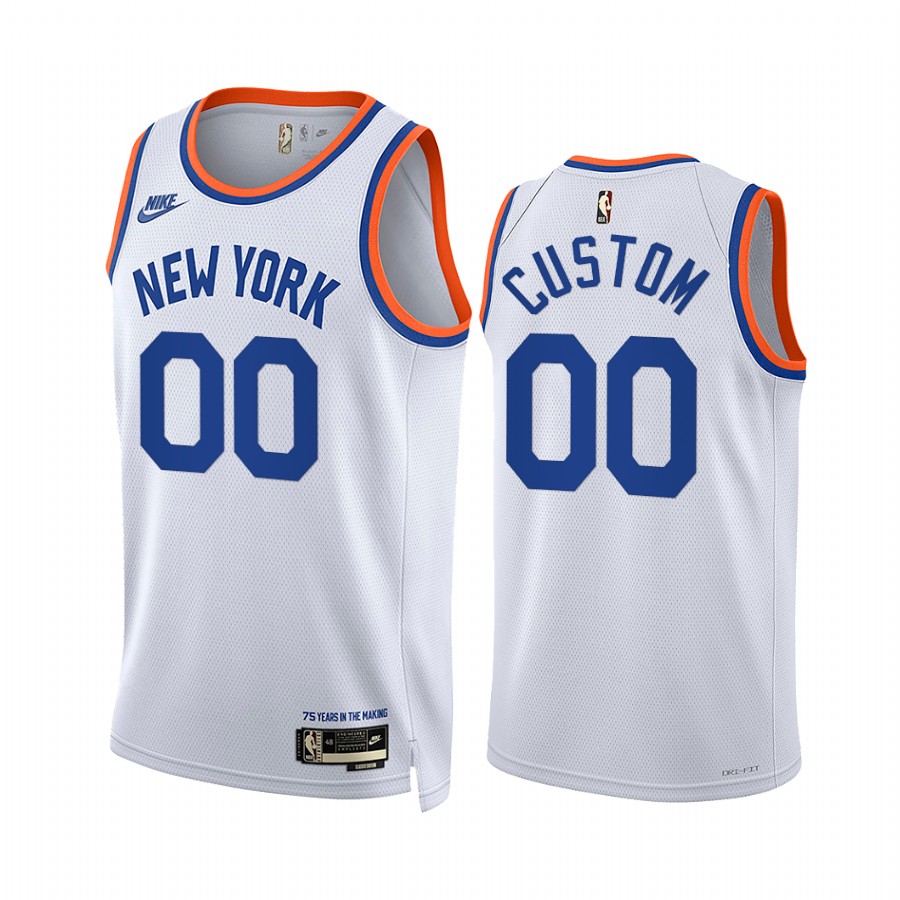Knicks custom White Year Zero 2021-22 Classic Edition #00 Jersey