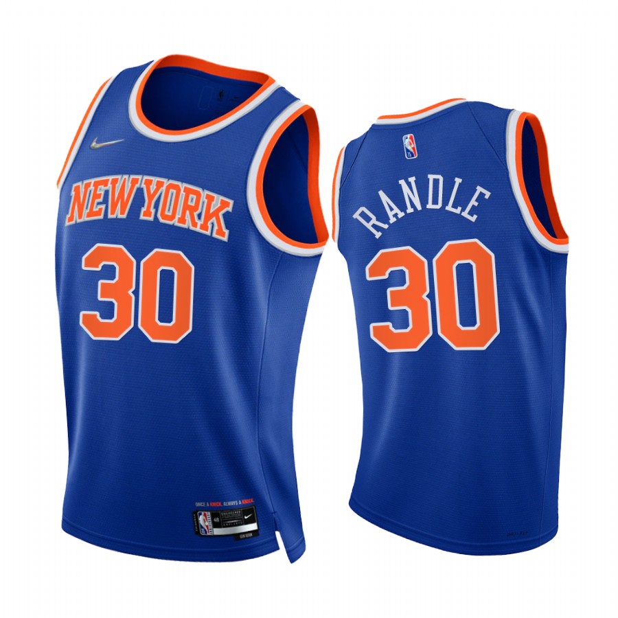 Knicks Julius Randle 75th Diamond Anniversary Blue #30 Jersey 2021-22
