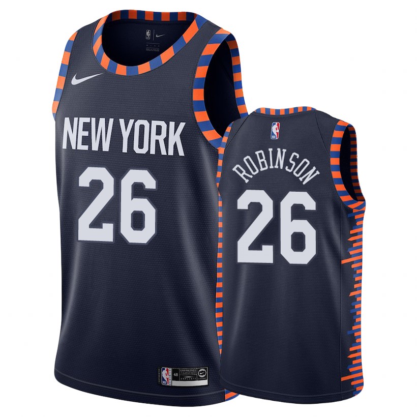 Knicks Male Mitchell Robinson #26 2018-19 City Edition Navy Jersey