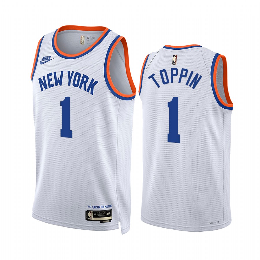 Knicks Obi Toppin White Year Zero 2021-22 Classic Edition #1 Jersey