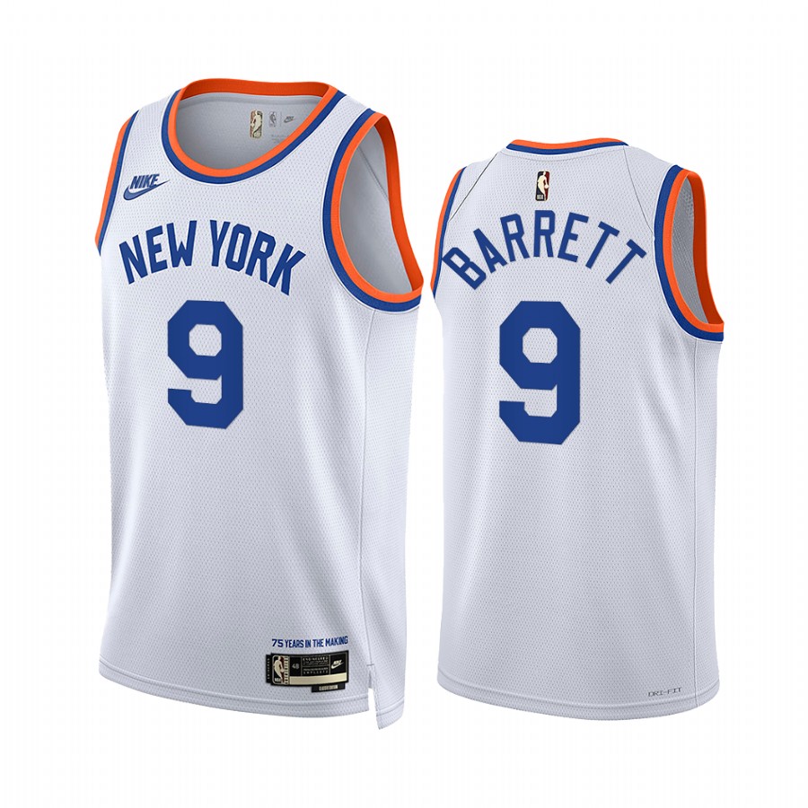 Knicks RJ Barrett White Year Zero 2021-22 Classic Edition #9 Jersey
