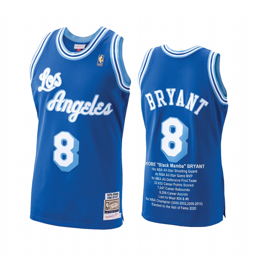 Kobe Bryant 1st Anniversary Mamba Mentality Blue Jersey Lakers Classic