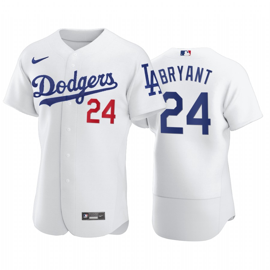 Kobe Bryant 2000 Dodgers ceremonial first pitch Los Angeles Lakers #24 White Jersey