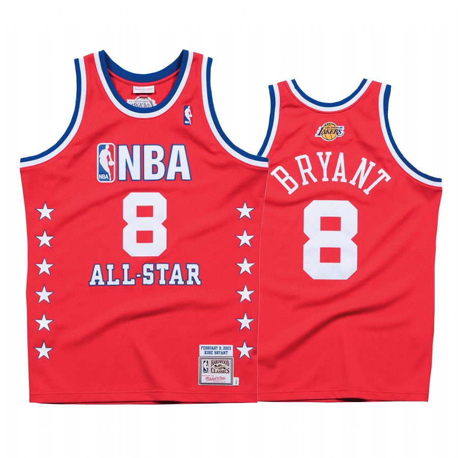 Kobe Bryant 2003 All Star Hardwood Classics #8 Throwback Jersey - Red